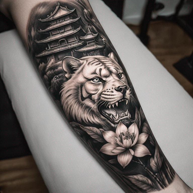 Asiatisch kleines ytatto am unterarm vorlage symbole tiere-tattoo