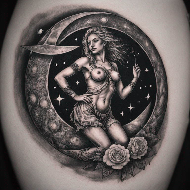 solen leo,ascendente en capricornio y luna en sagitario-tattoo