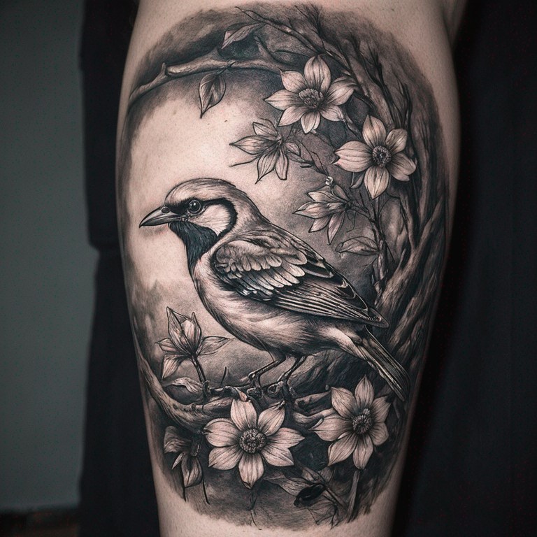 un oiseau-tattoo