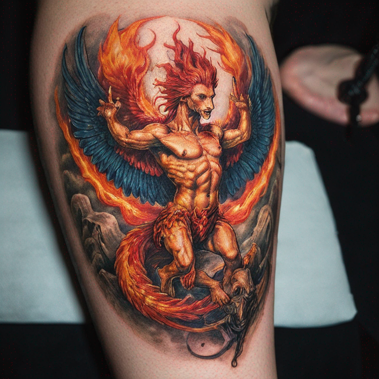 Ifrit et phoenix-tattoo