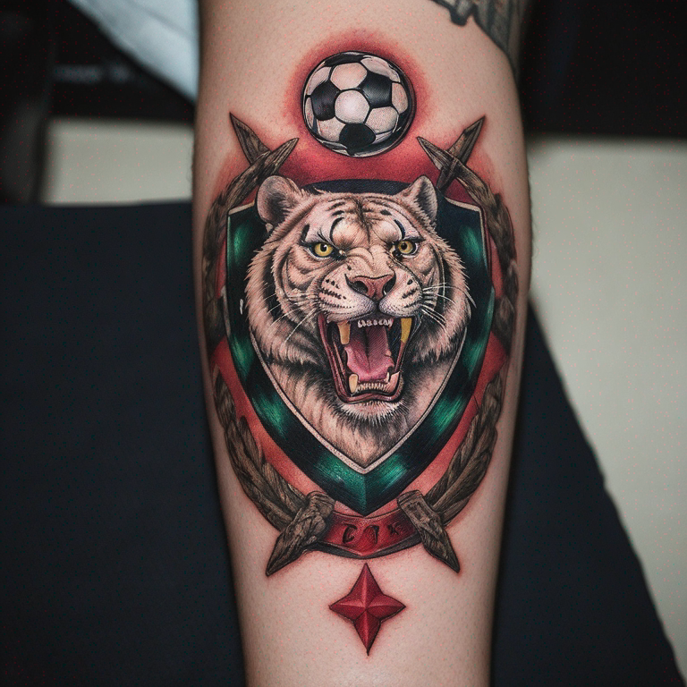 pulseira com berloques do SÃO PAULO FUTEBOL CLUBE-tattoo