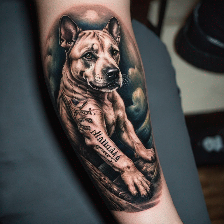 tatuaje antebrazo nombre mascota "Rula"-tattoo