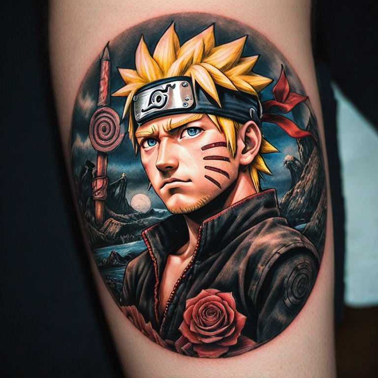 naruto soll im messer zu sehen sein-tattoo