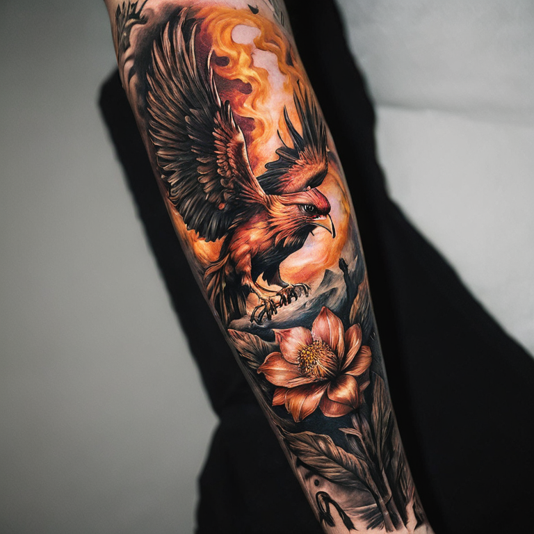 phoenix forearm-tattoo