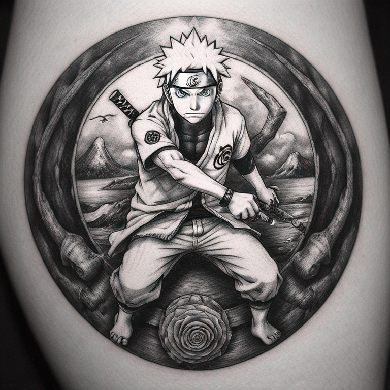 naruto soll im messer zu sehen sein-tattoo