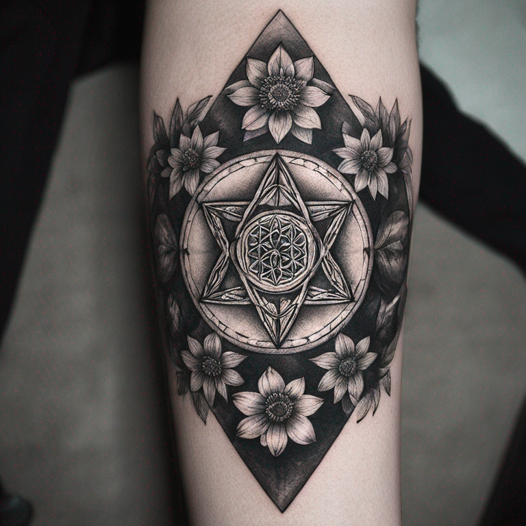 It's triangle flower of life on my fore arms-tattoo