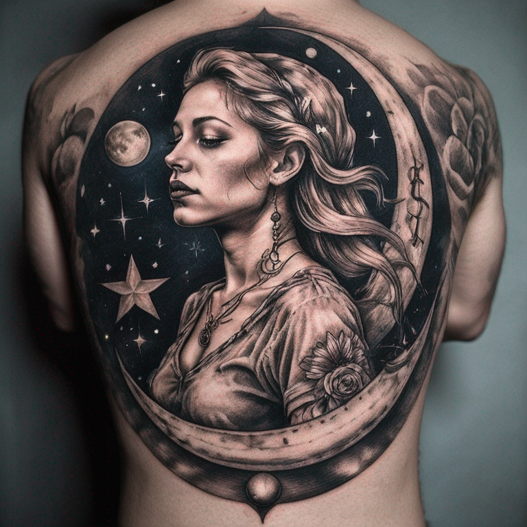 luna en leo,ascendente en capricornio y luna en sagitario-tattoo