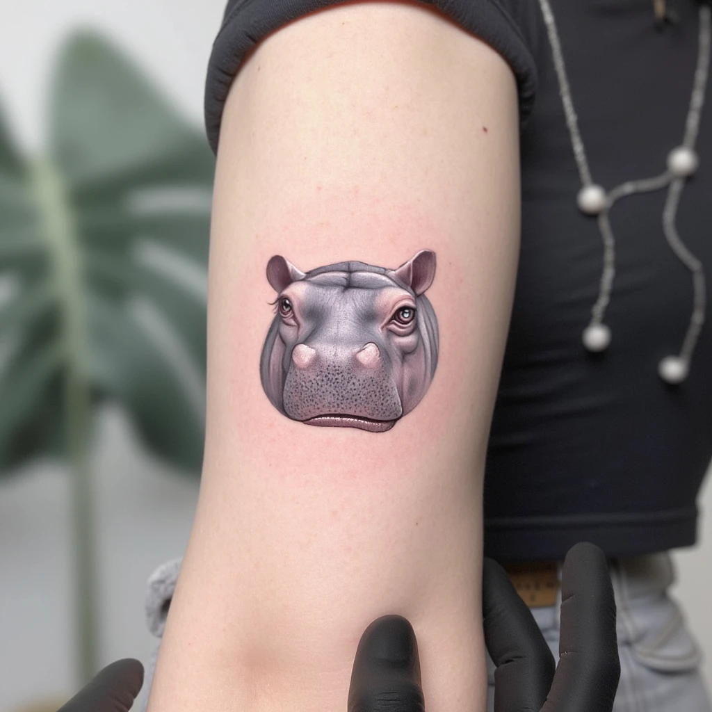 cute hippo-tattoo