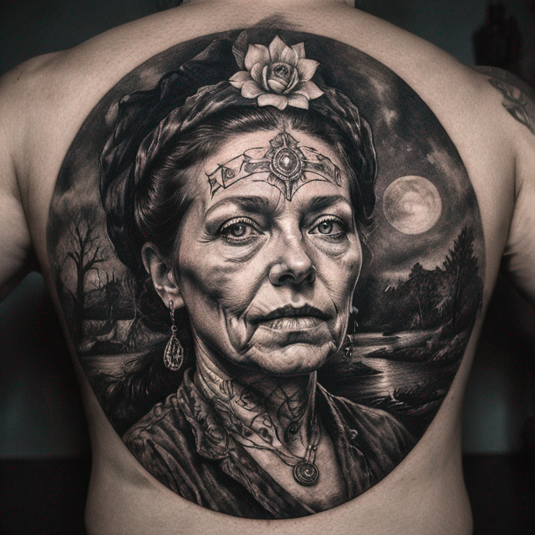 Frau-tattoo