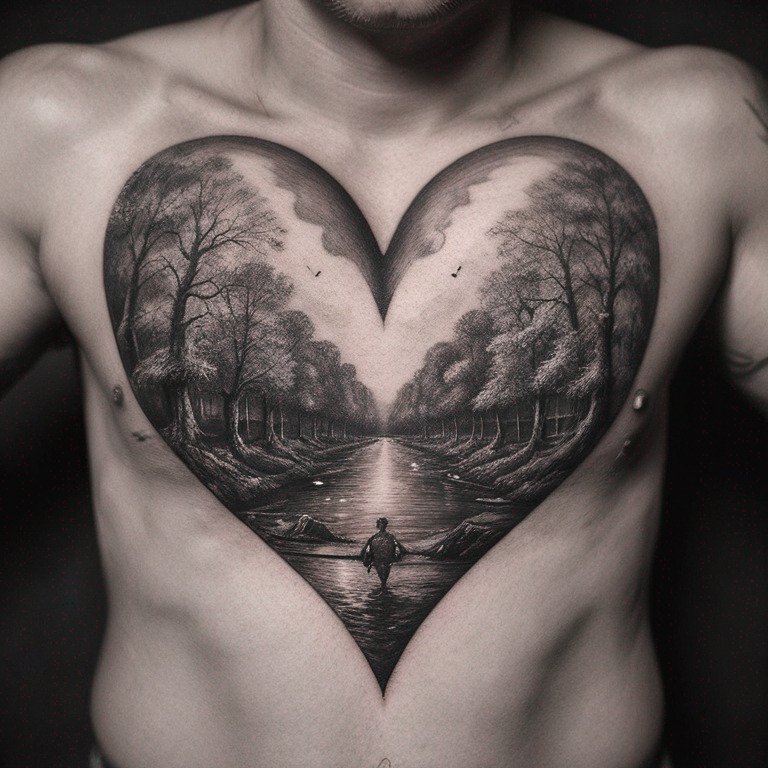 Ecrire Dulcie dans un coeur avec le cardiogramme-tattoo