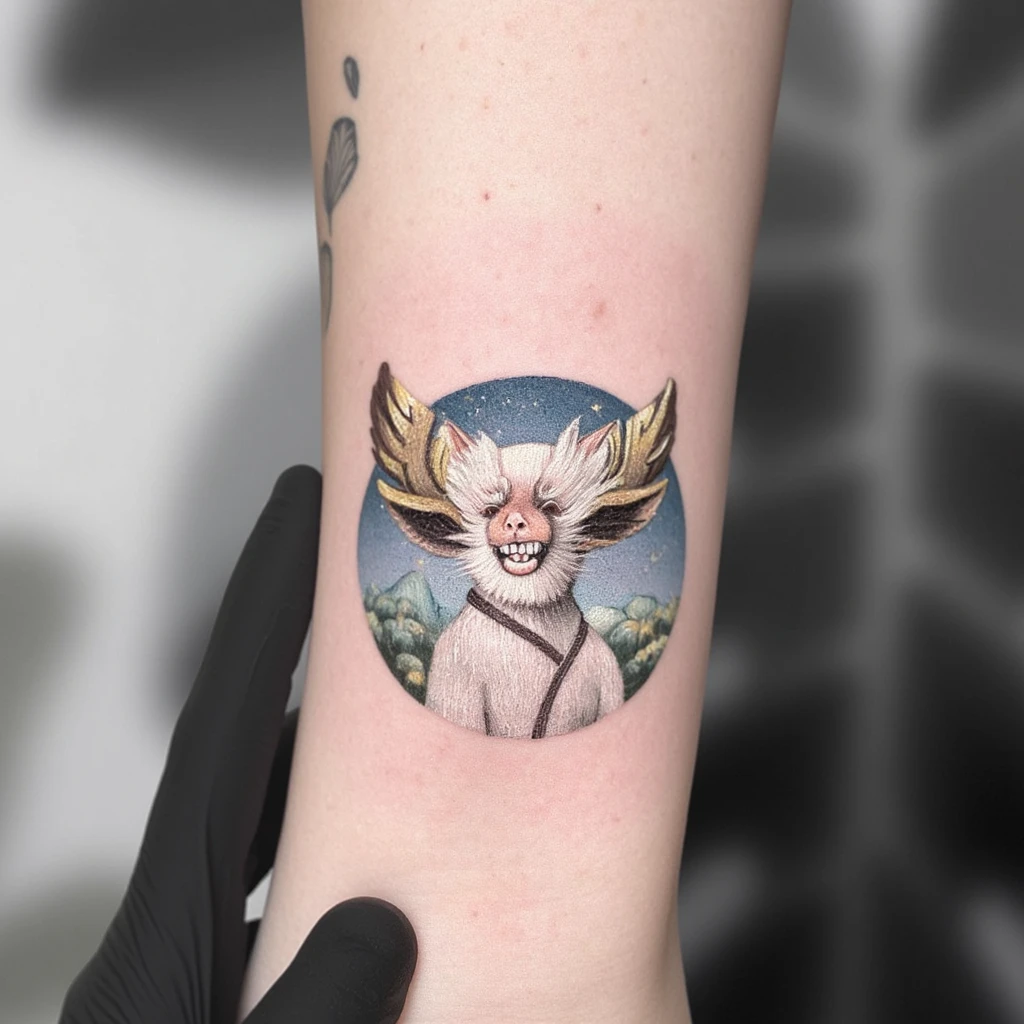 Símbolo de ohmio con una W en el centro blanco y negro para tatuaje-tattoo