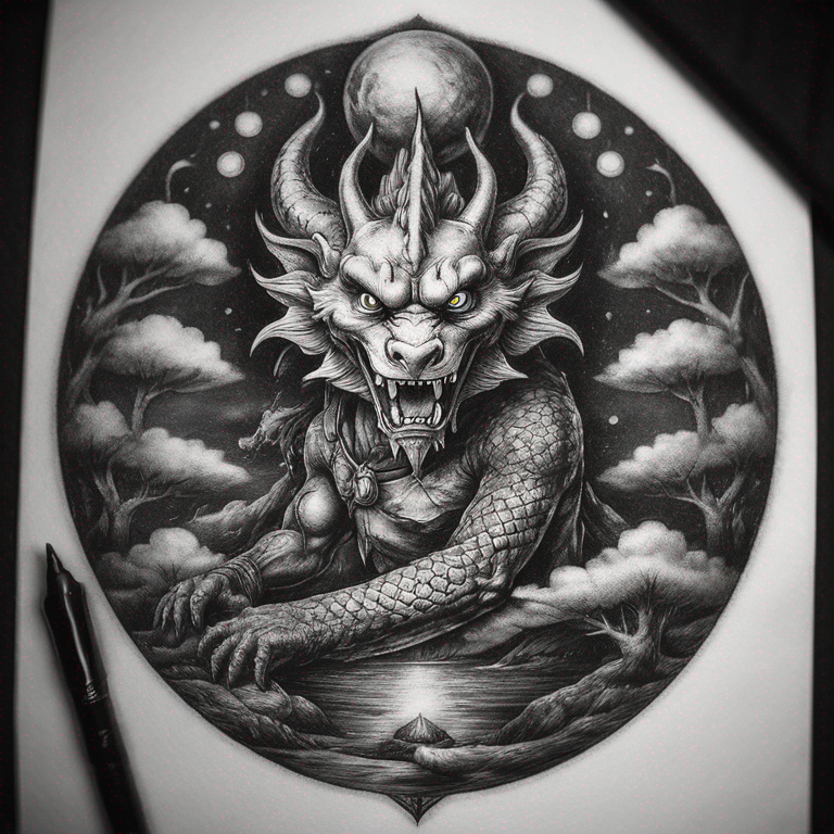 tattoo design, blackwork, dotwork, mitologia griega, zelda, nordico, dragon ball, surrealista-tattoo