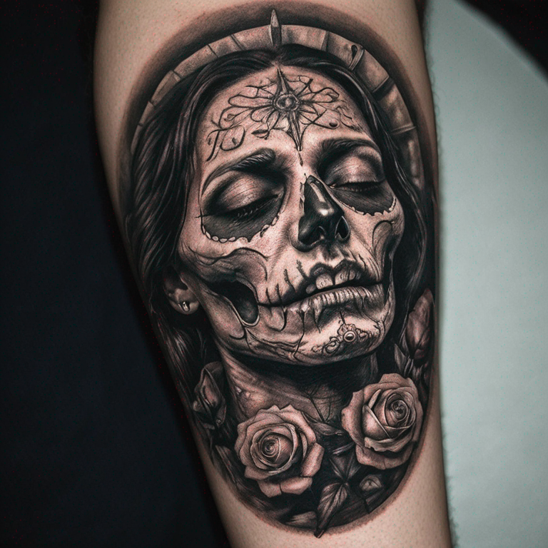 la muerte llorando-tattoo