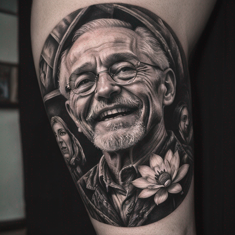 lineas de la vida y entre ellas que ponga abuelo-tattoo