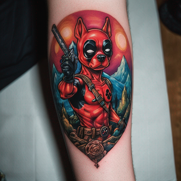 scooby doo, la leyenda del zorro, deadpool, historias corrientes, rick and morty, el pajaro loco-tattoo