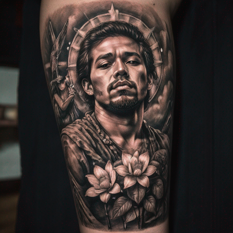 DIOS CRUZ ANGELES-tattoo