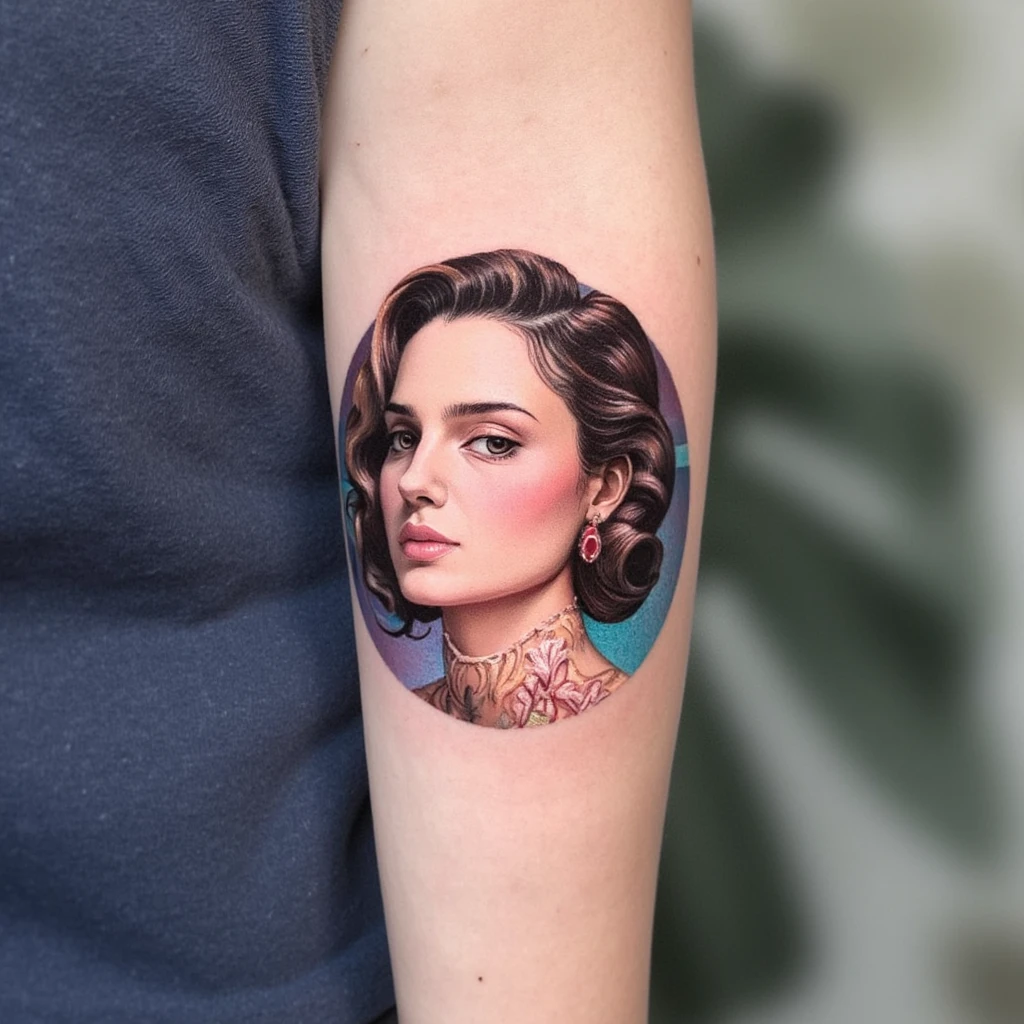 Quiero un tatuaje grande y realista de Lana Del Rey-tattoo