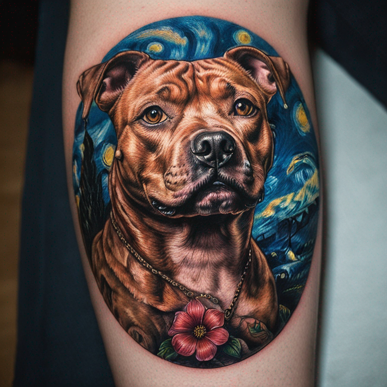 staffordshire bull terrier-tattoo