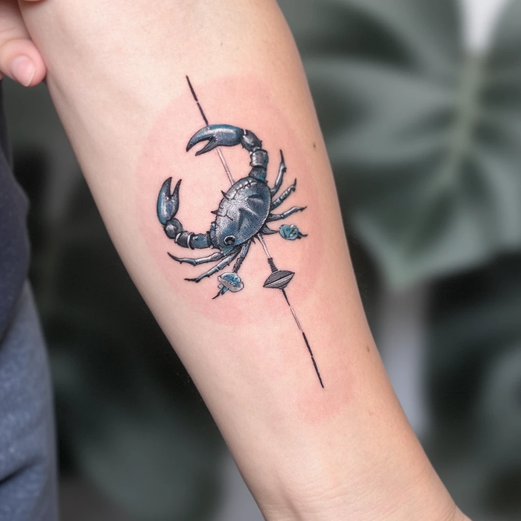 signe astrologique cancer et bélier representant un lien fraternelle-tattoo