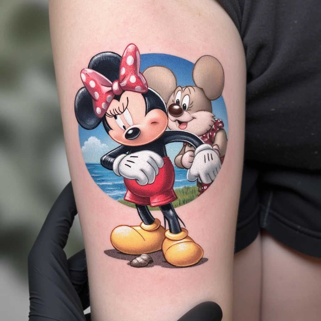 tio patinhas e mickey e patolino e pernalonga-tattoo