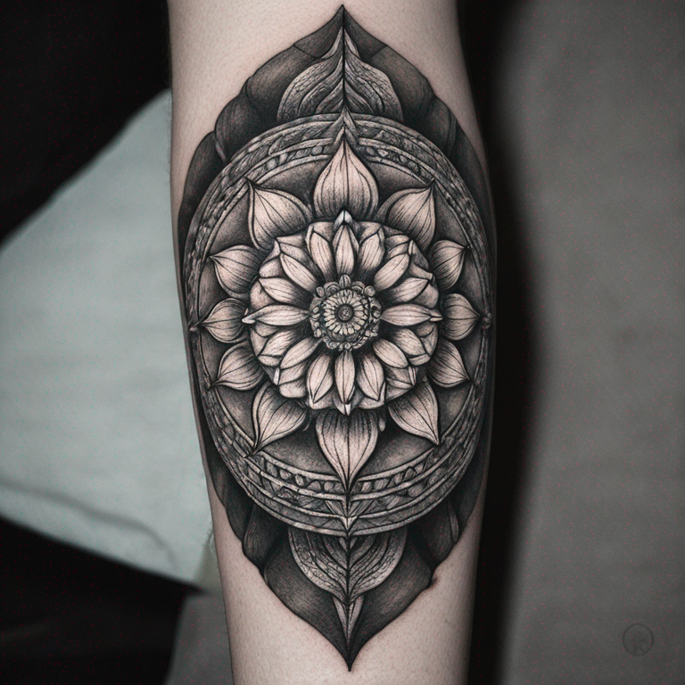 Lechuza mandala-tattoo