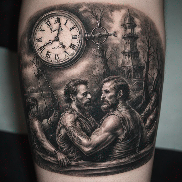 montre gousset et date-tattoo