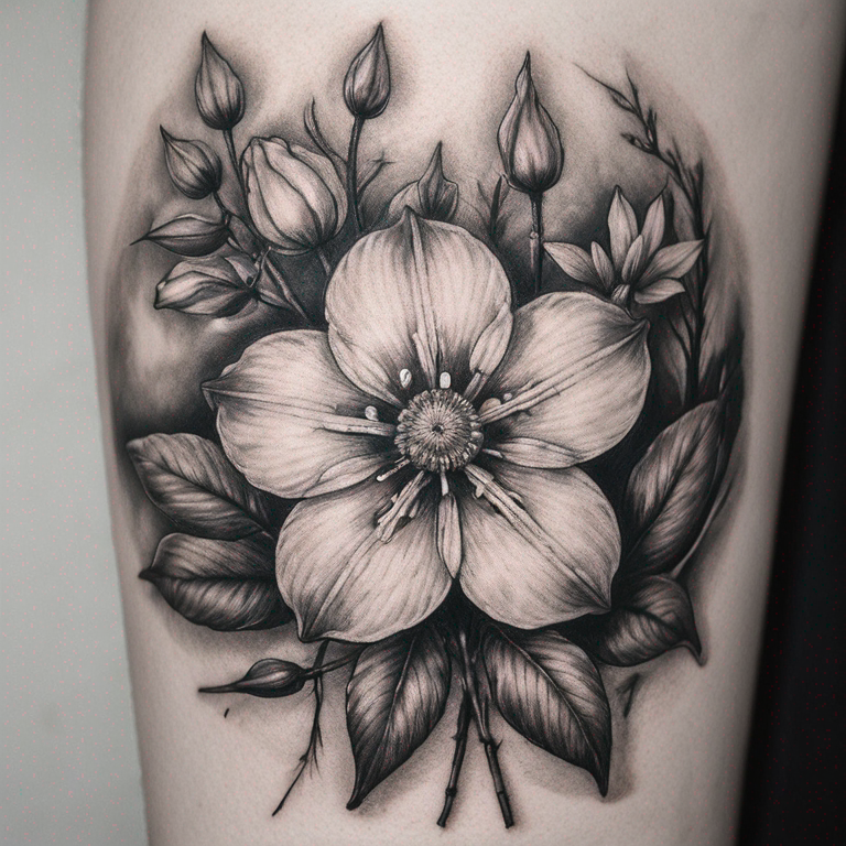 une fleur stylisée-tattoo