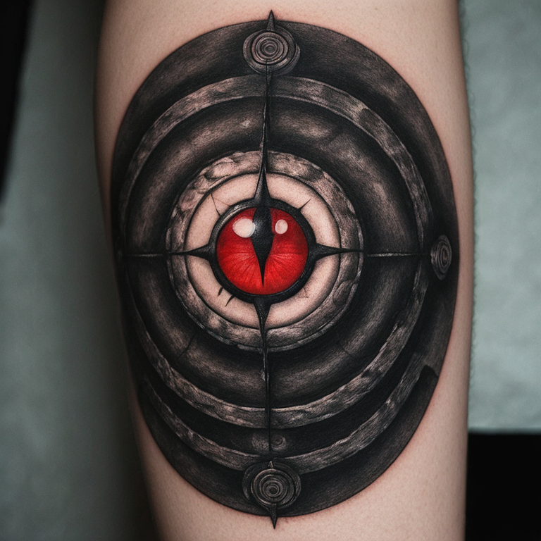 Sharingan na mão-tattoo