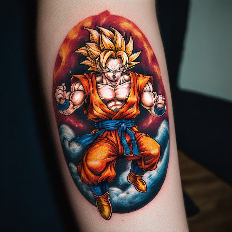 goku ssj4 con pan-tattoo