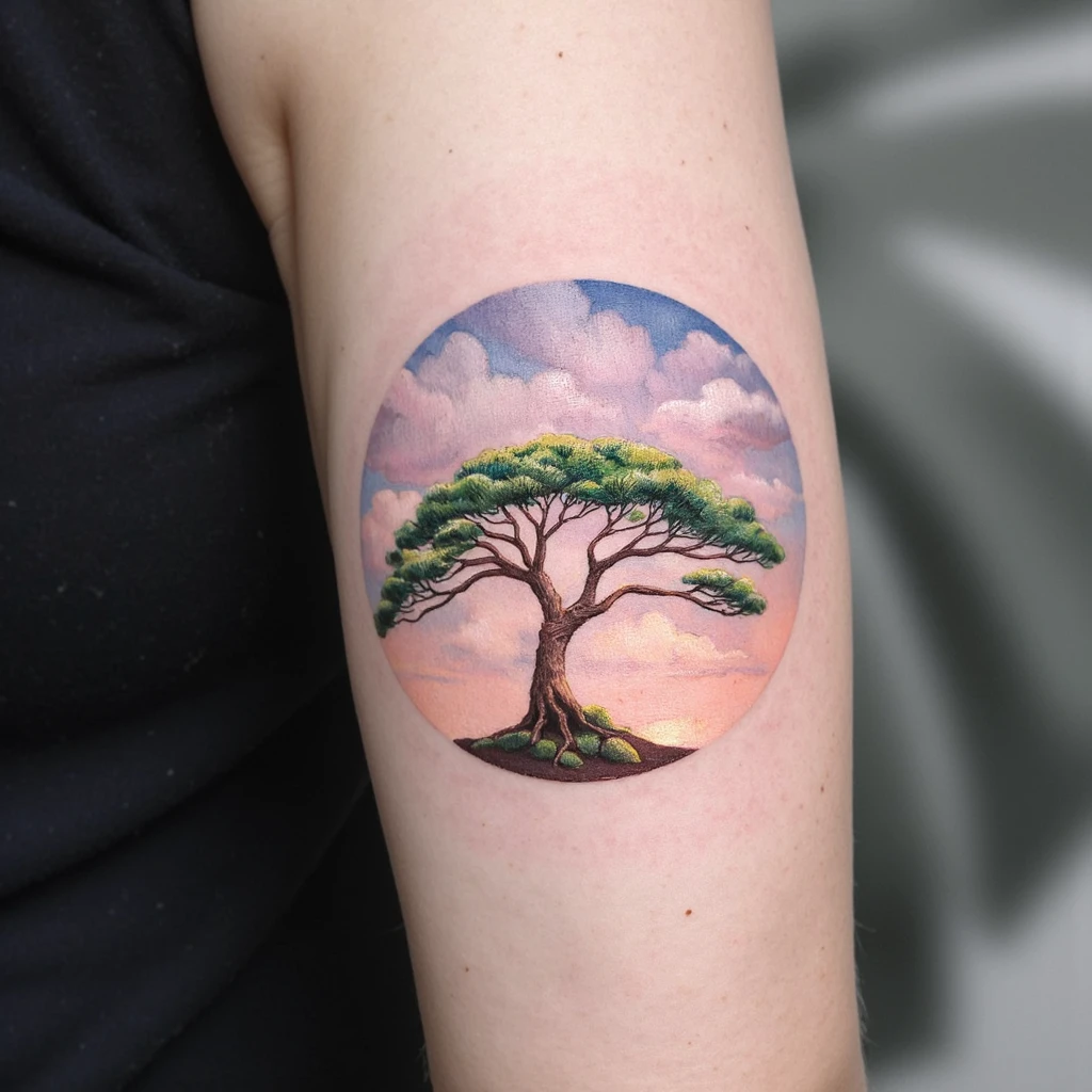 tatouage pour un avant bras , d'une brance d'arbre qui entoure l avant bras, beaucou de detail en noir, une clef de sol doit etre cachet dans le motif-tattoo