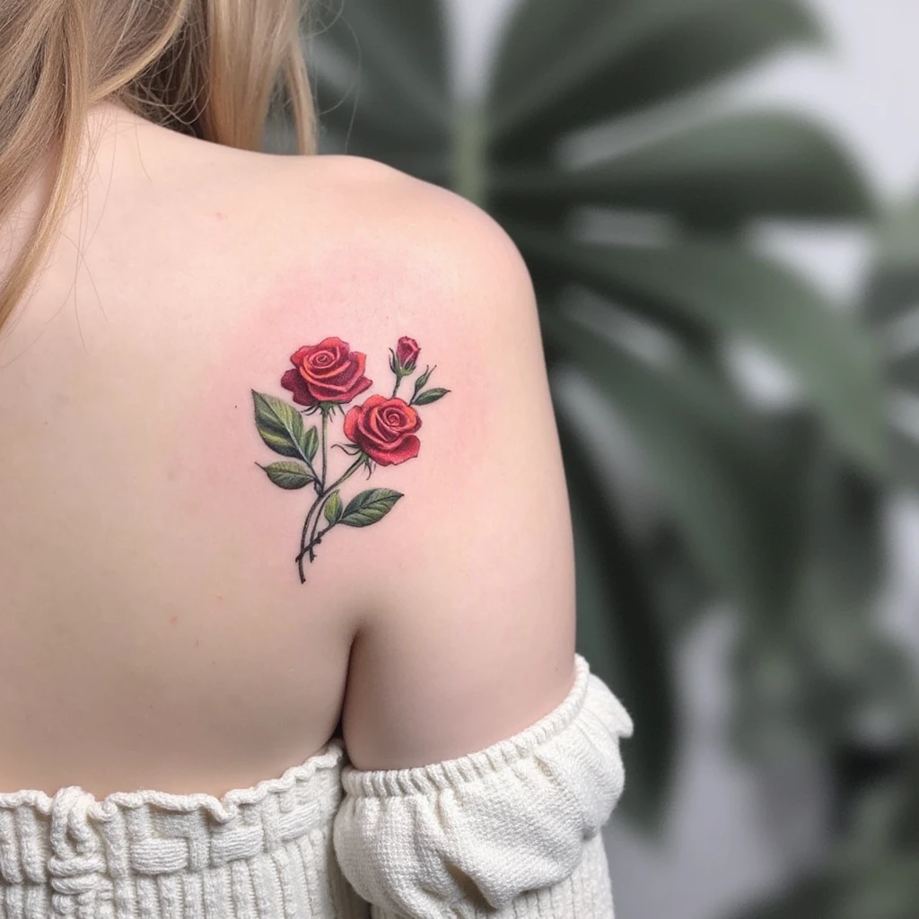 Rose blanche pour célébrer ma petite fille IZÏA-tattoo