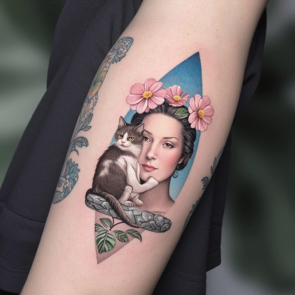 Contorno da Imagem da Mae rainha-tattoo