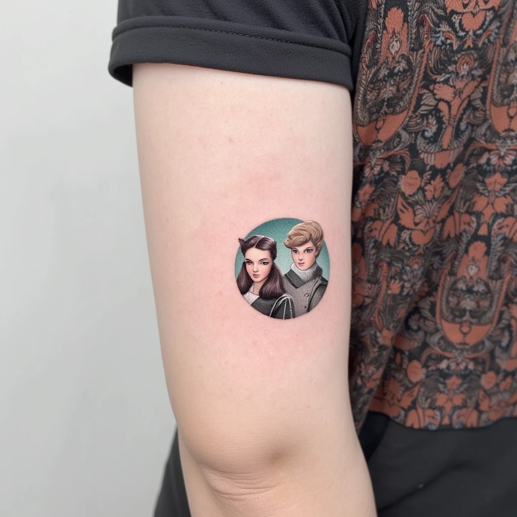 noir et gris de 5cm représentant un trio-tattoo