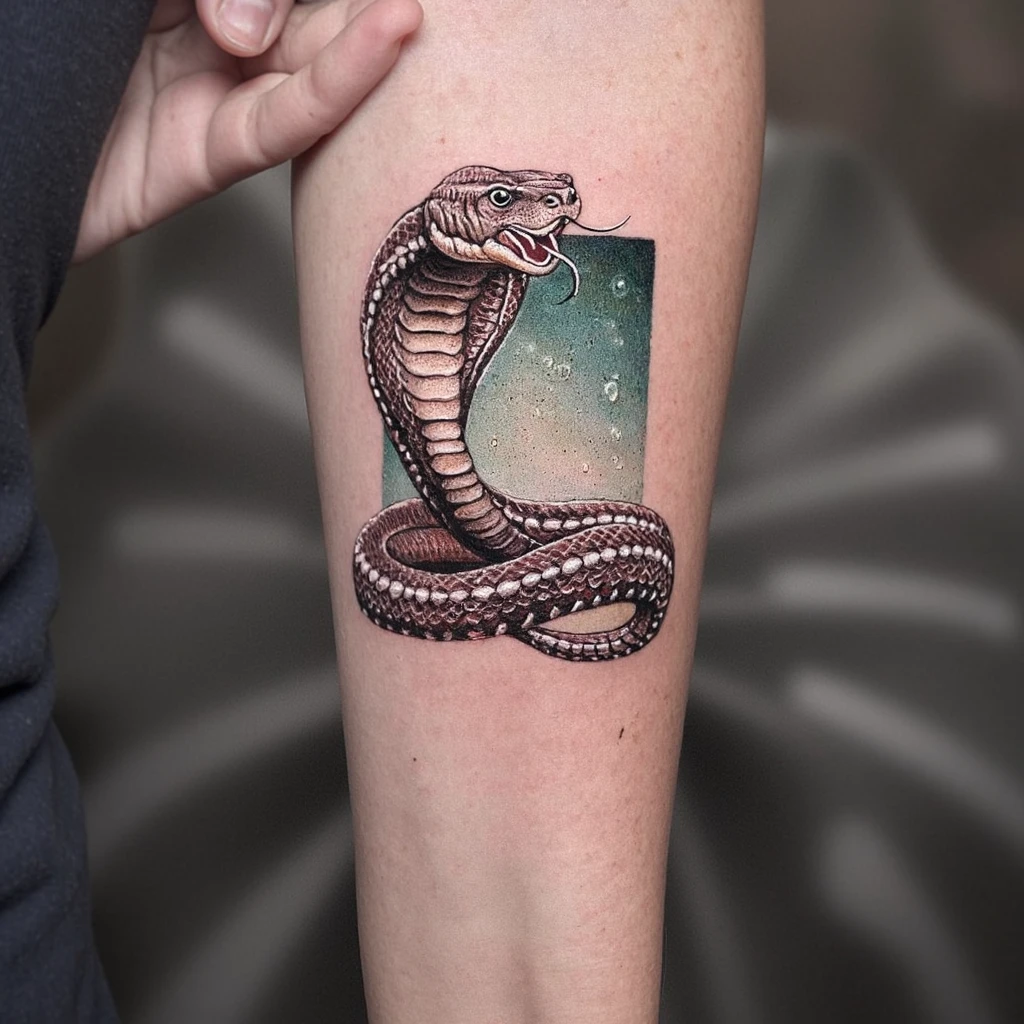 tridente de exu mulher com cobra-tattoo