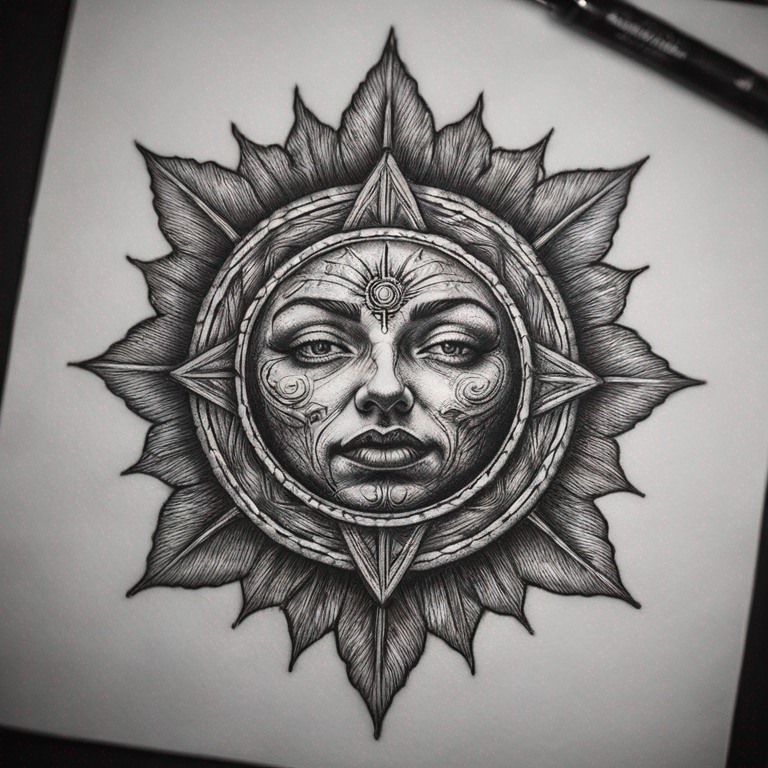 a logo with text named sundazclothing-tattoo