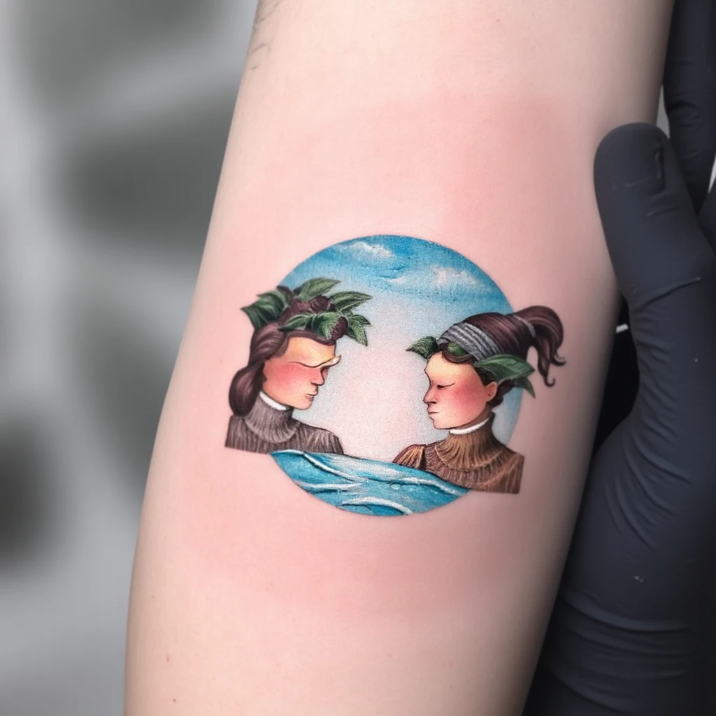 Une mère avec ses 2 garçon pour l'éternité-tattoo