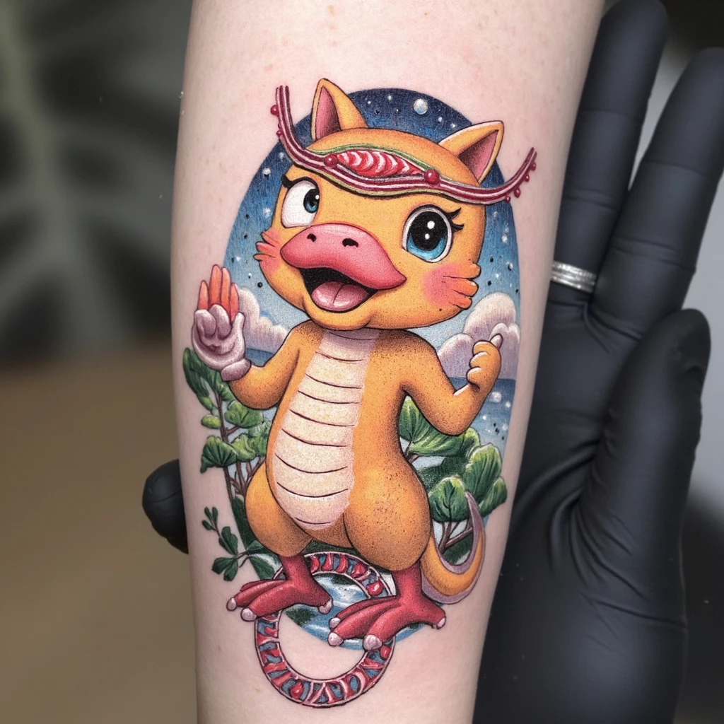 psyduck cun un saturno-tattoo