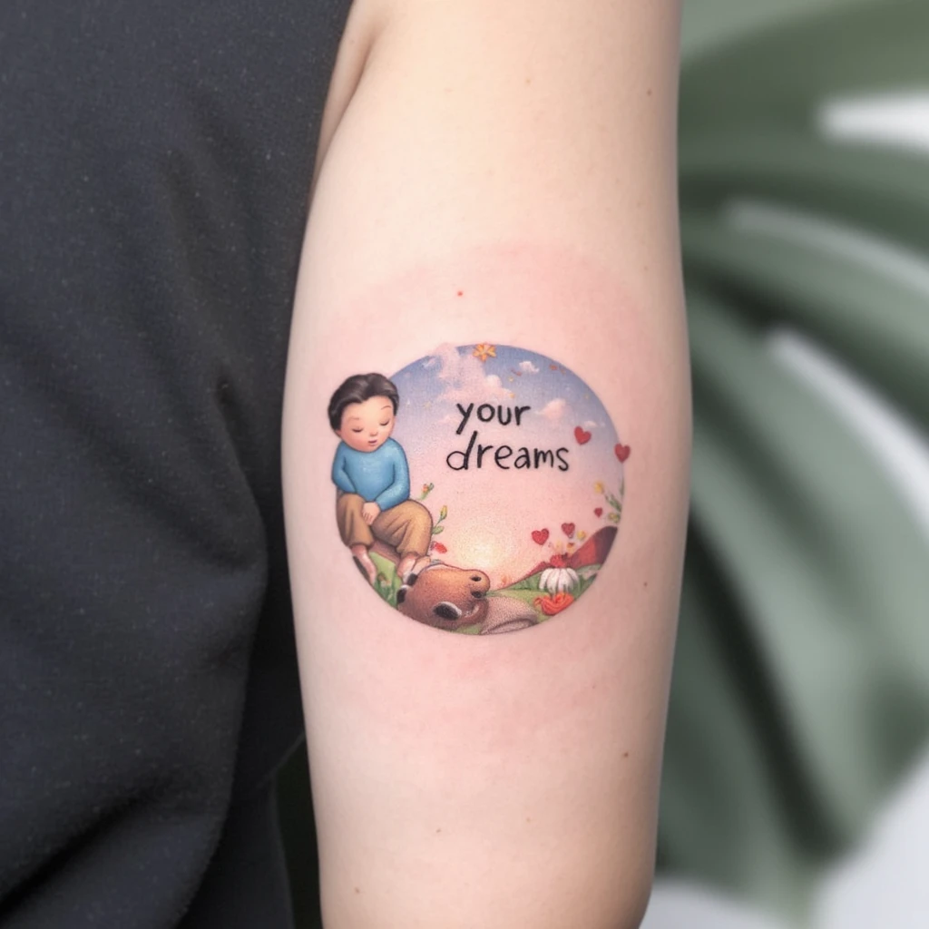 phrase live your dreams-tattoo