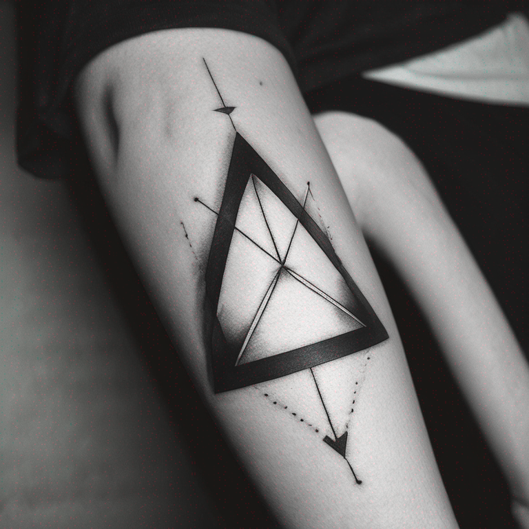 simple minimaliste avec des triangles-tattoo