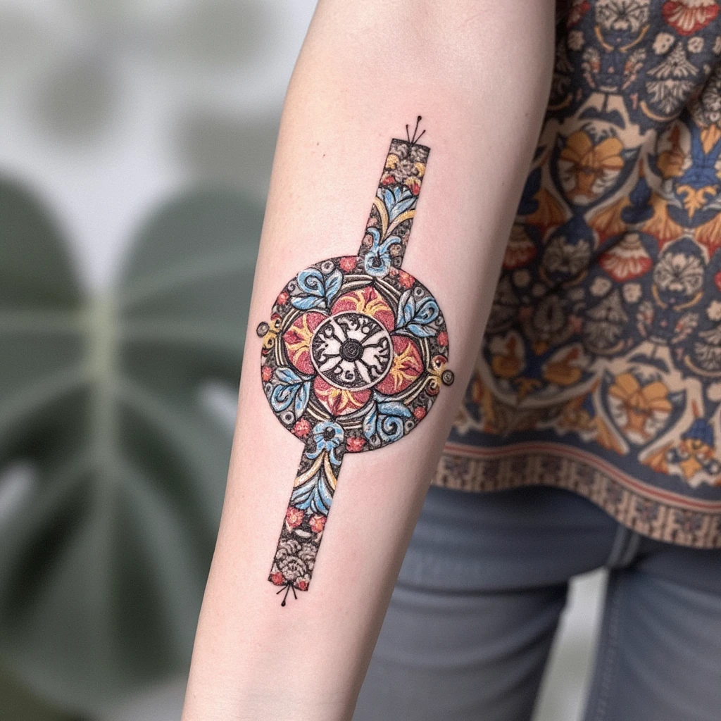 MANDALA, symboles viking, geometrique-tattoo