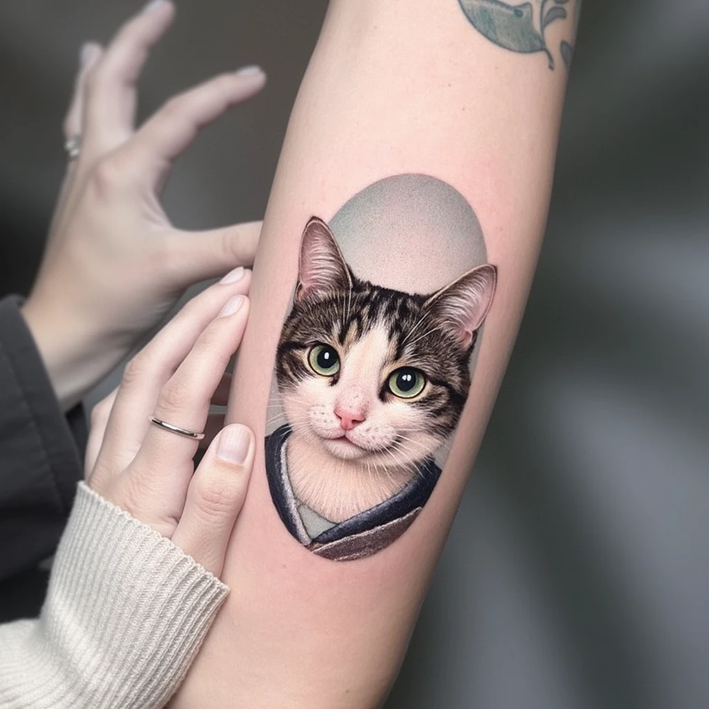 une photo de chat-tattoo