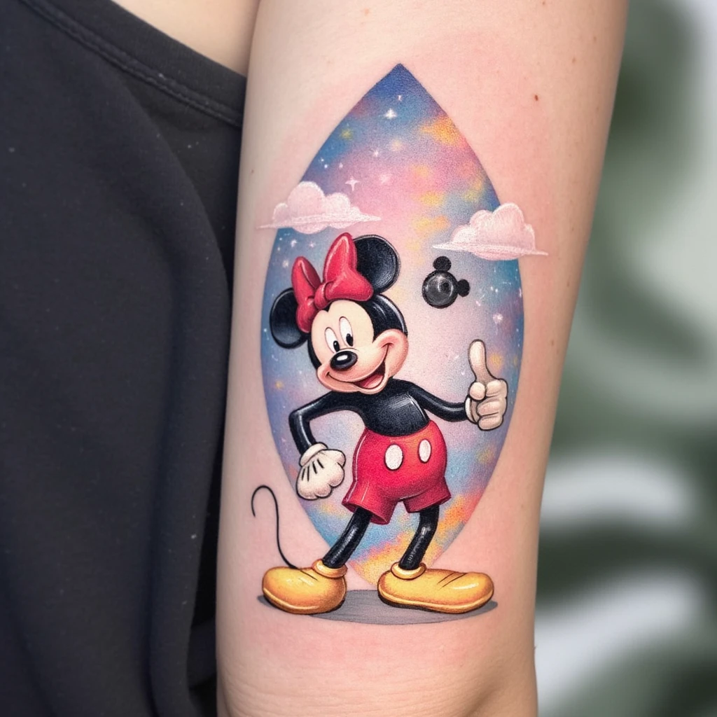 tio patinhas, mickey, pernalonga e patolino-tattoo