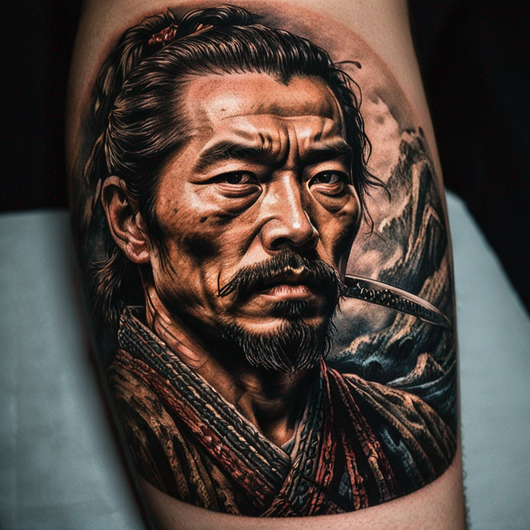 samurai portrait-tattoo