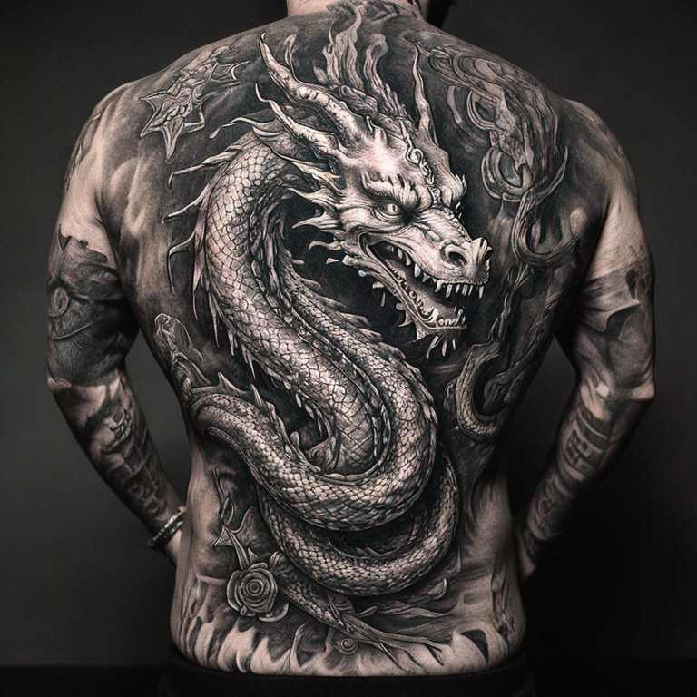 Dragon tribal-tattoo