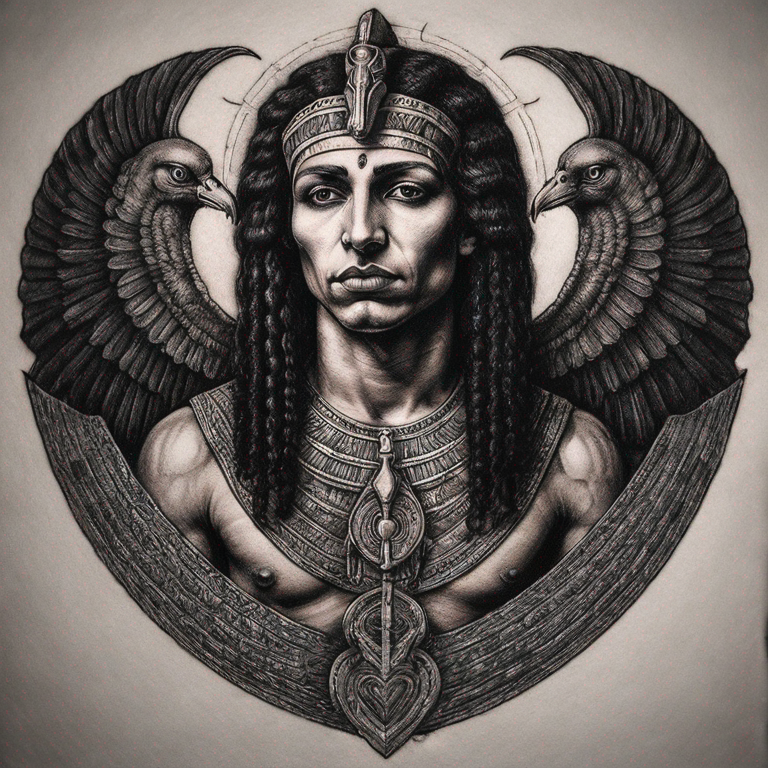 maat horus coeur cauris-tattoo