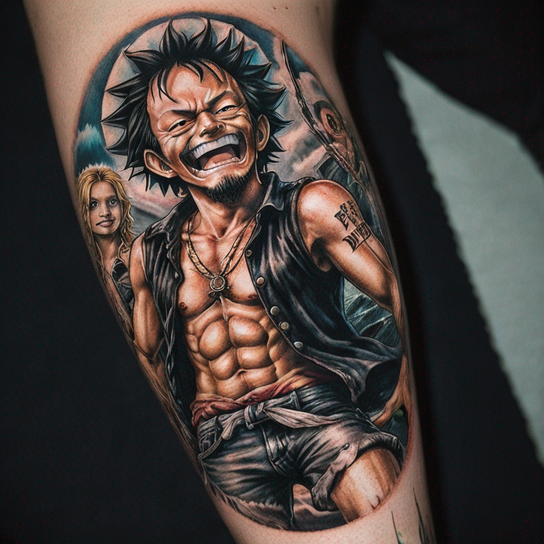 Un petit tatouage sur l'avant bras dans le theme de one piece-tattoo