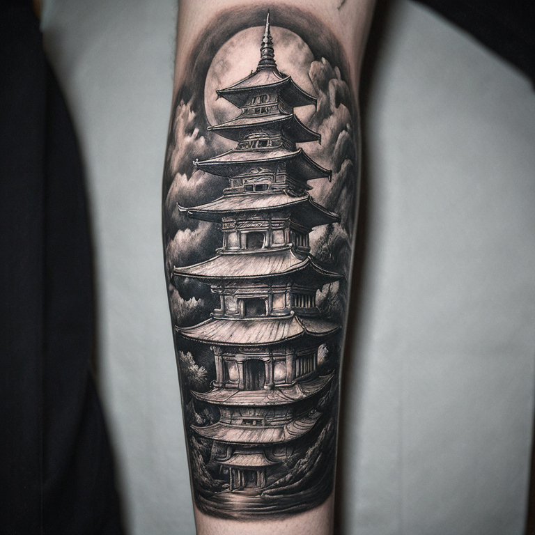 temple bouddhisme-tattoo