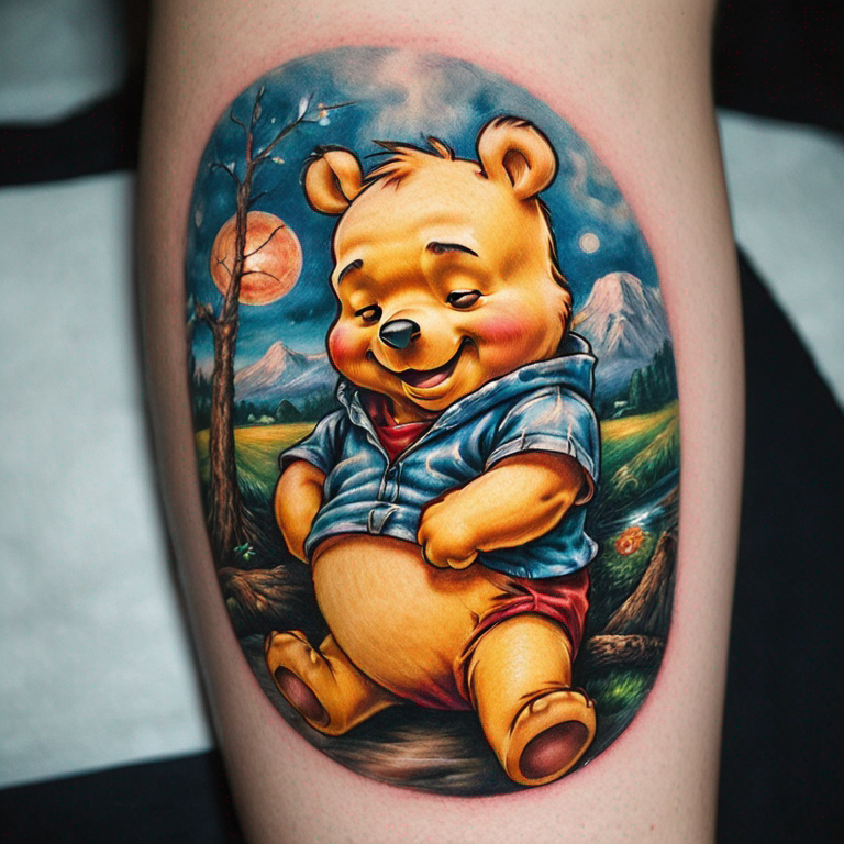 pijama winie the pooh-tattoo