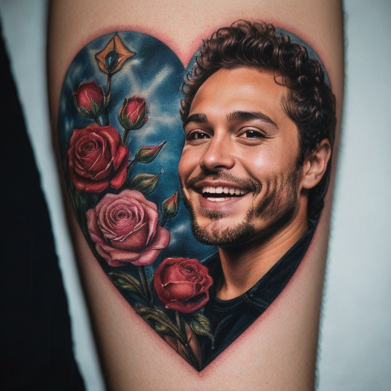 Corazón donde de lea "Bisbal forever"-tattoo