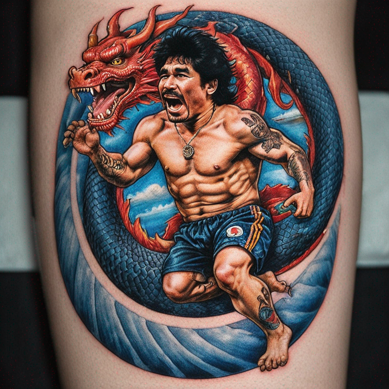 maradona dragons japonais-tattoo